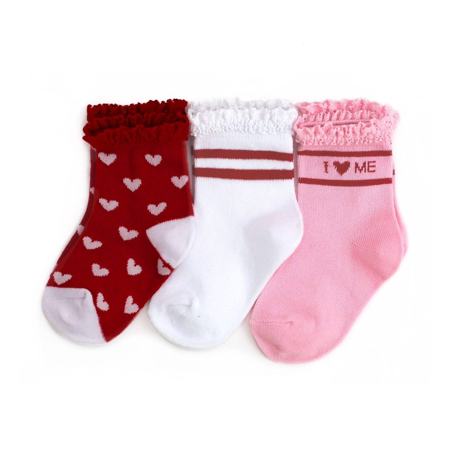 Lace Midi Sock 3-Pack - Valentine's - LSCO