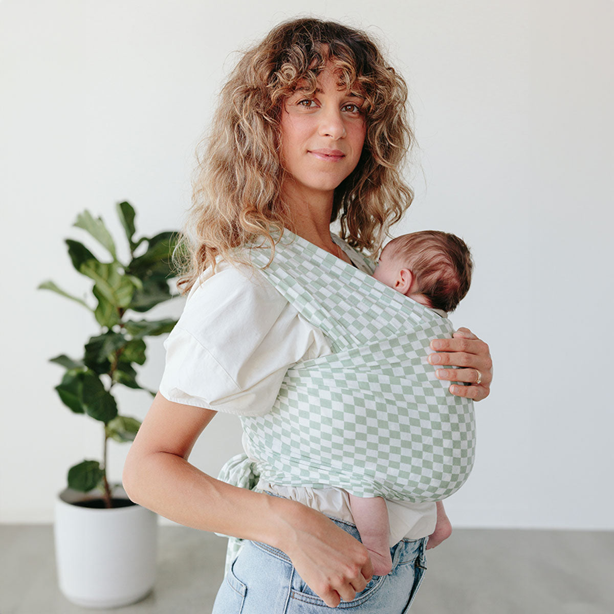 Solly Baby Wrap - Fern Chequer