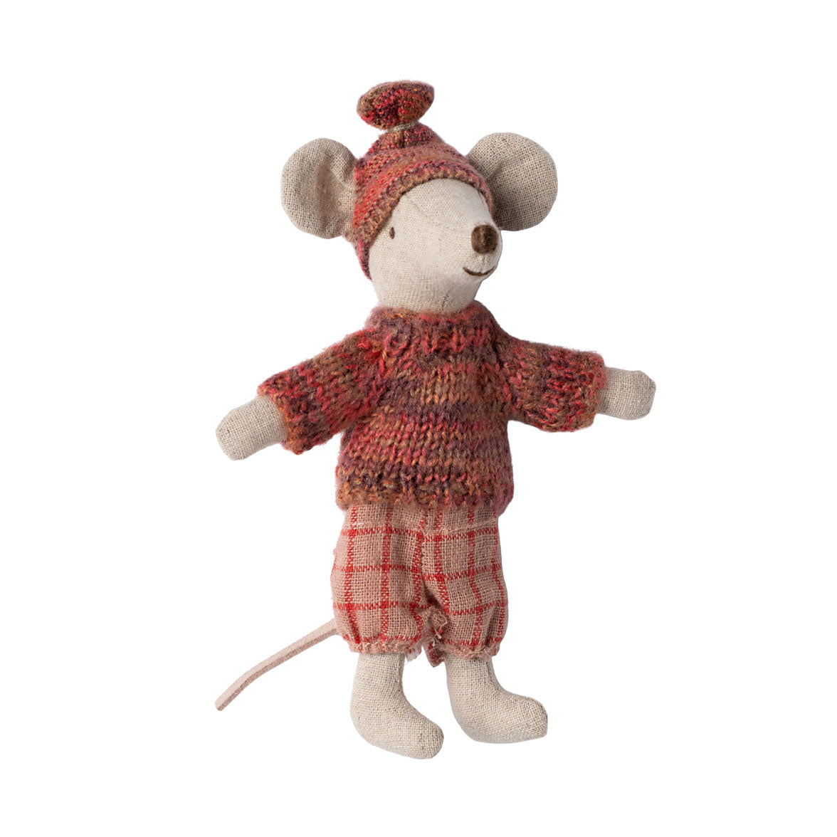 Maileg Big Sister Winter Mouse with Ski Set - Rose