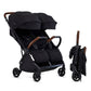 Silver Cross Jet Double Compact Side by Side Stroller - Black