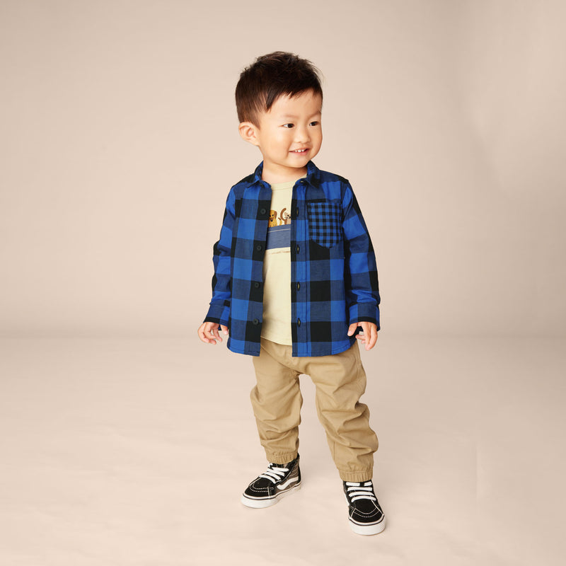 Tea Collection Woven Baby Joggers - Dune Grass