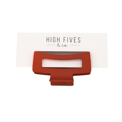 High Fives Women's Rectangle Claw Clip - Medium - Terracotta