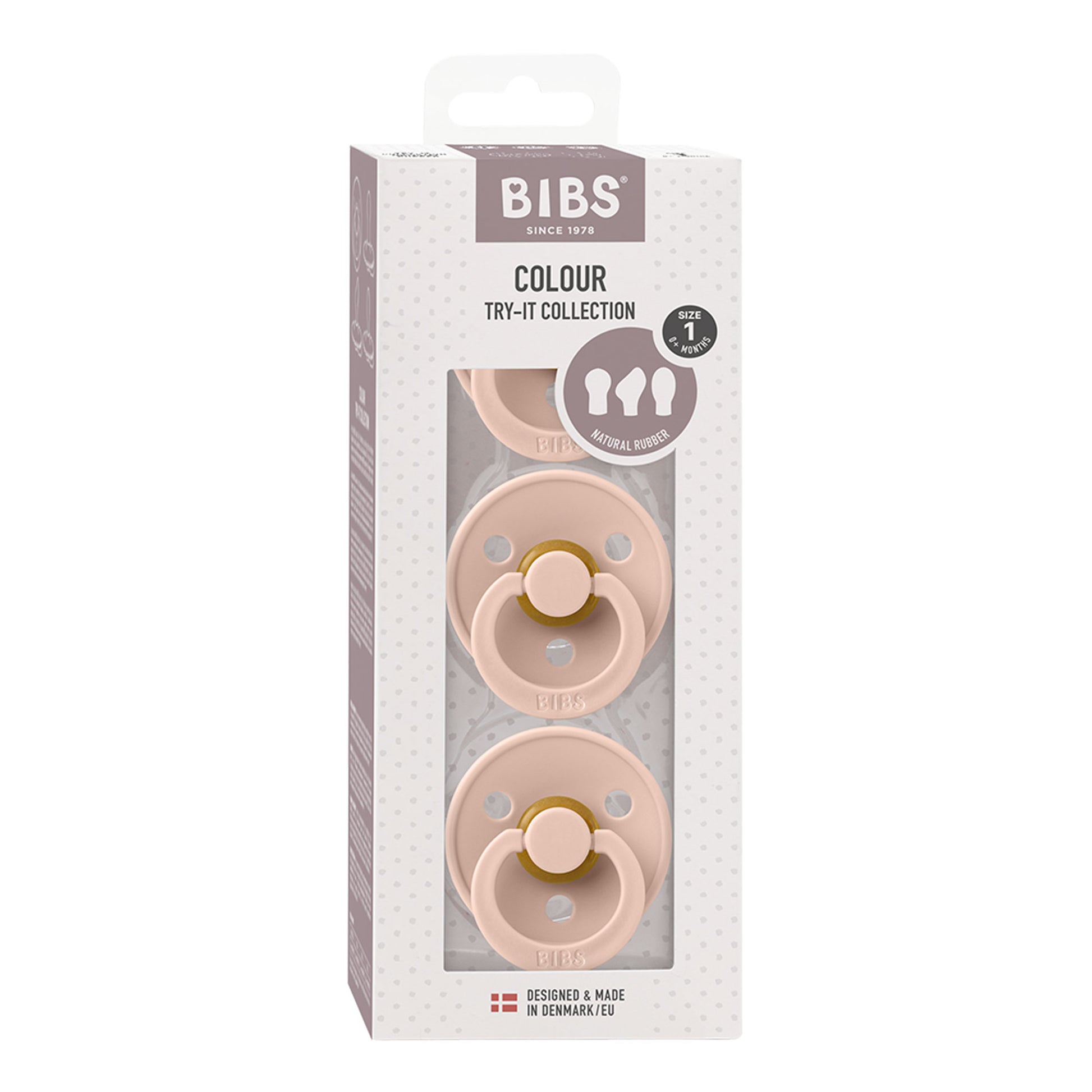 BIBS Try-It Collection 3 Pack - Size 1 (0-6M) - Blush