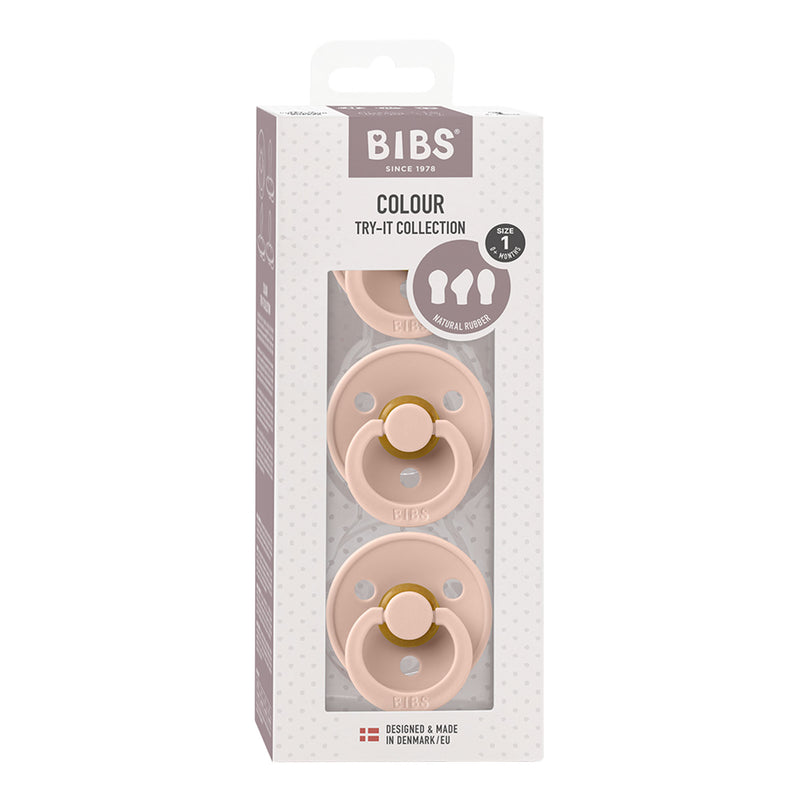 BIBS Try-It Collection 3 Pack - Size 1 (0-6M) - Blush