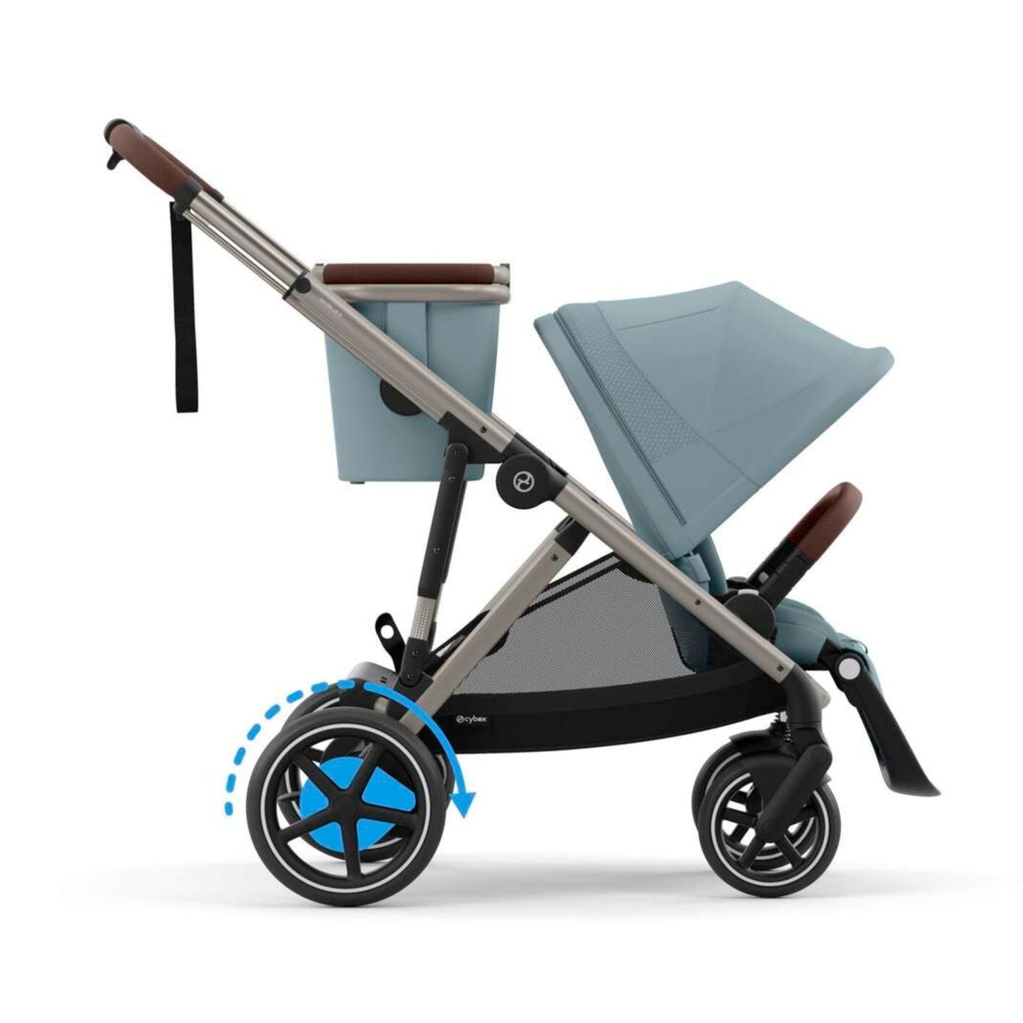 Cybex e-Gazelle S Stroller - Stormy Blue with Taupe Frame