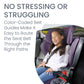 Girl rides in booster mode of Britax Grow With You ClickTight Plus Harness-2-Booster Seat - Purple Ombre Safewash