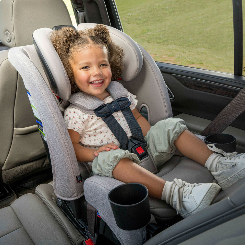 Child rides rear facing in Britax One4Life Slim ClickTight All-In-One Car Seat - Parchment