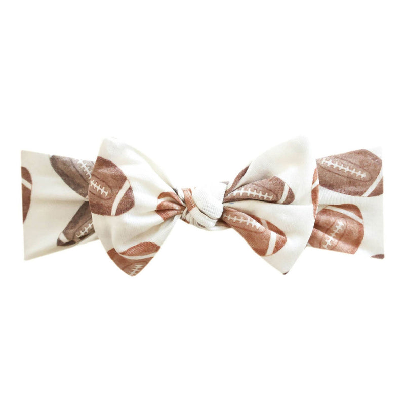 Copper Pearl Knit Headband Bow - Blitz