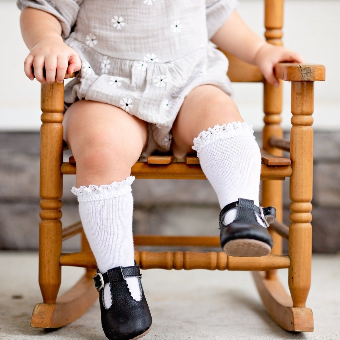 Baby white knee fashion high socks