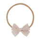 Lou Lou and Company Tulle Bow Headband - Small - Tan Dot