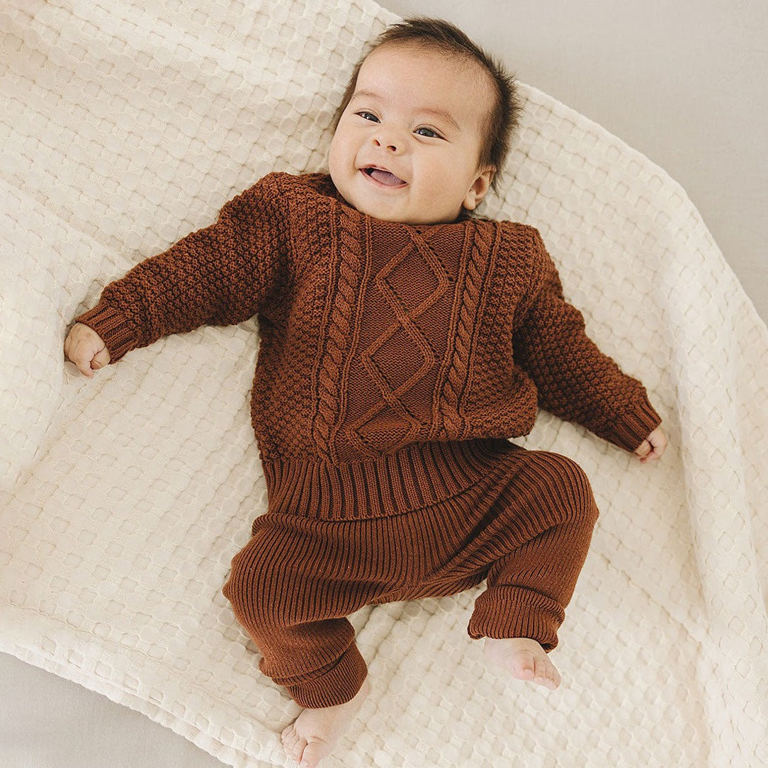Bobo Choses Striped Knitted Baby Leggings – Panda and Cub
