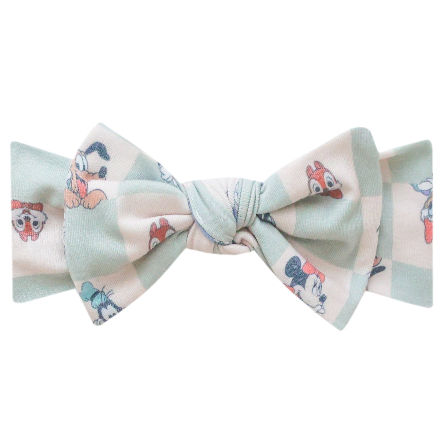 Copper Pearl Knit Headband Bow - Mickey Mouse and Friends