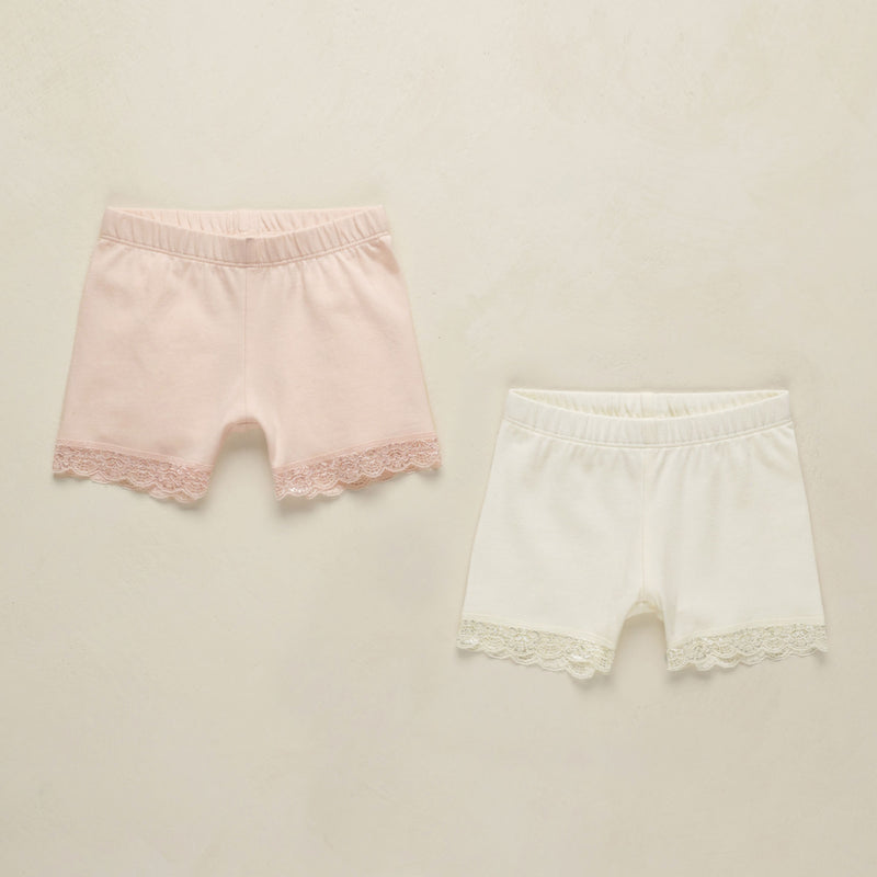 Noralee Cartwheel Shorts - Ivory / Blush