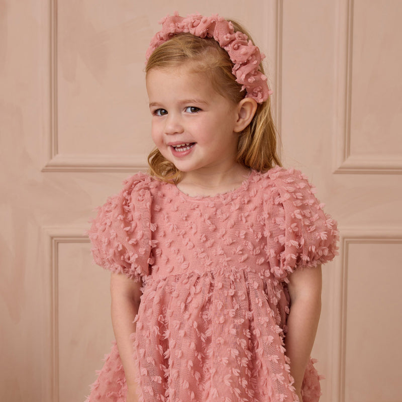 Noralee Luna Dress - Lipstick and Noralee Gathered Headband - Lipstick