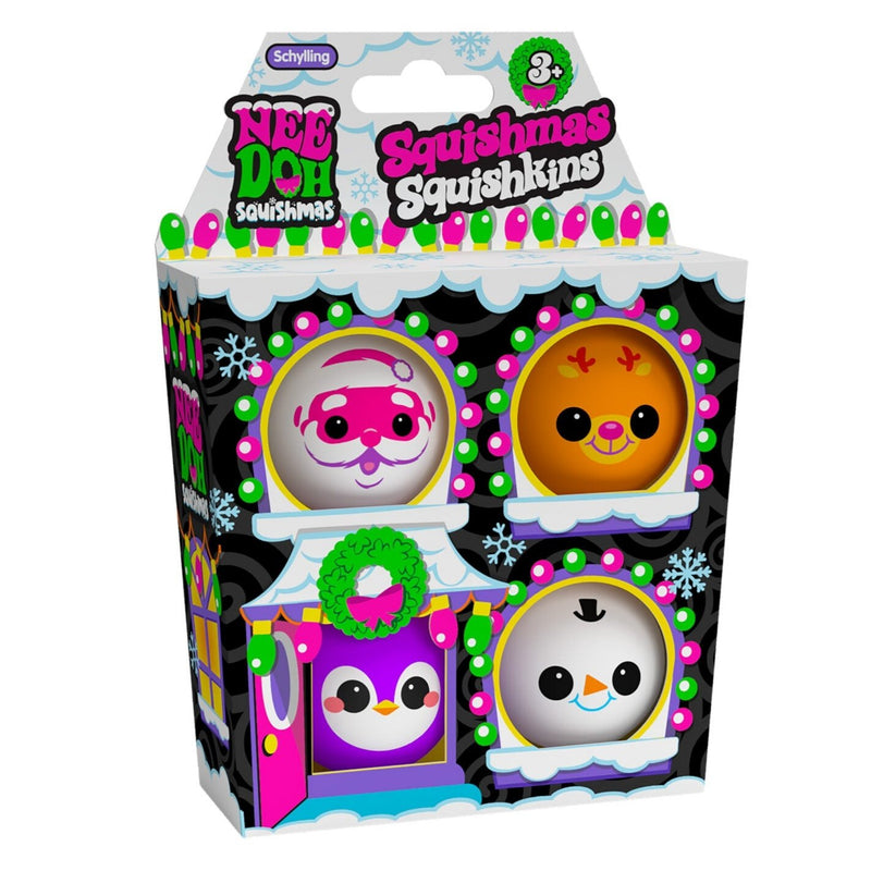 Schylling NeeDoh Squishmas Squishkins - Set of 4 - 2024