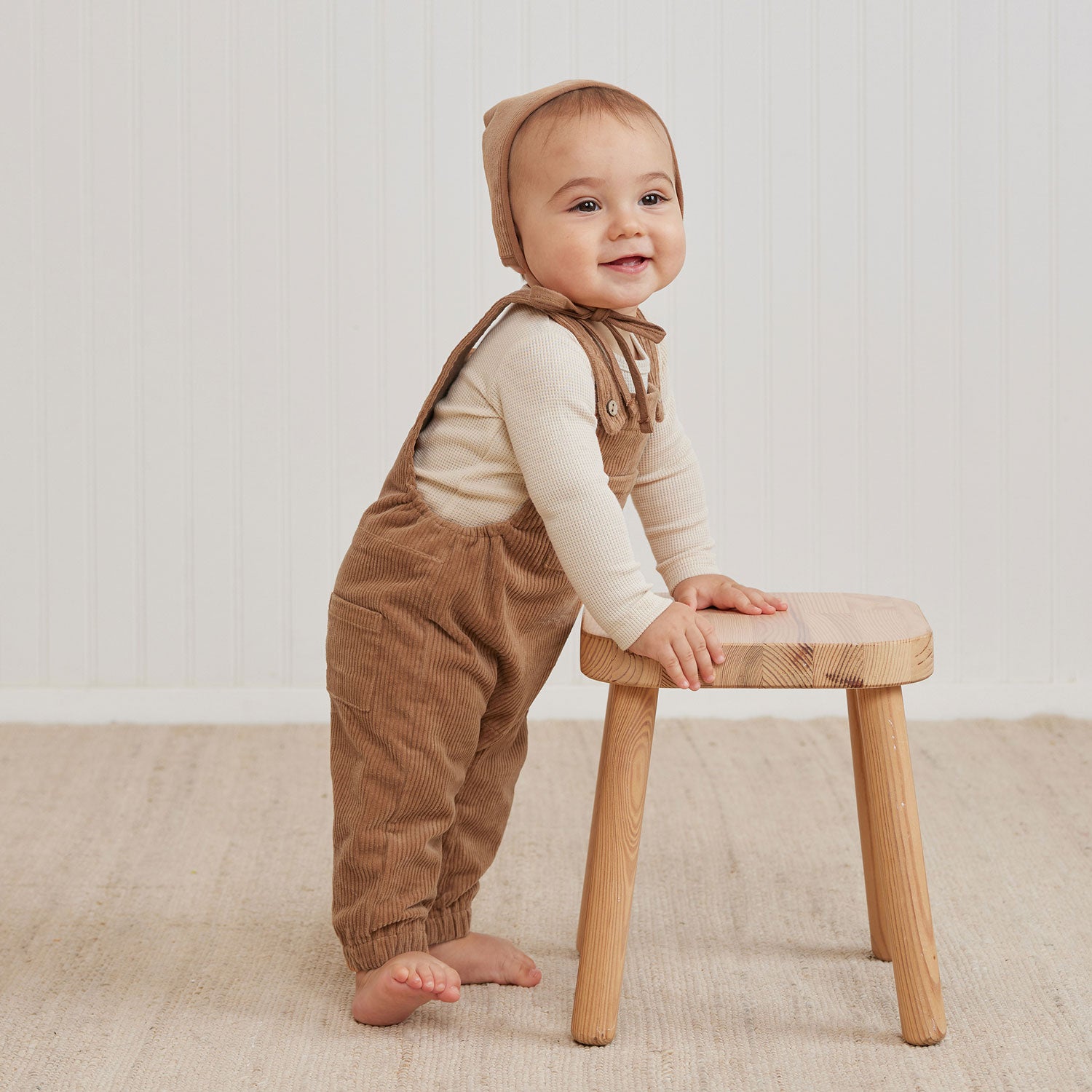 Quincy Mae Corduroy Baby Overalls - Cinnamon | The Baby Cubby