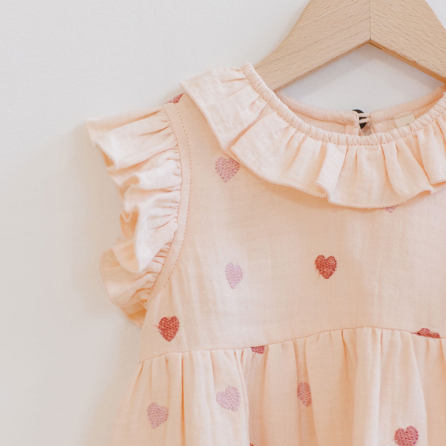 Quincy Mae Charlotte Dress - Heart Embroidery - Antique