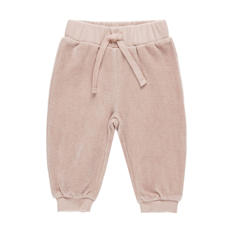 Quincy Mae Velour Relaxed Sweatpant - Blush