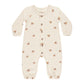 Quincy Mae Waffle Long Sleeve Jumpsuit - Pumpkins - Natural