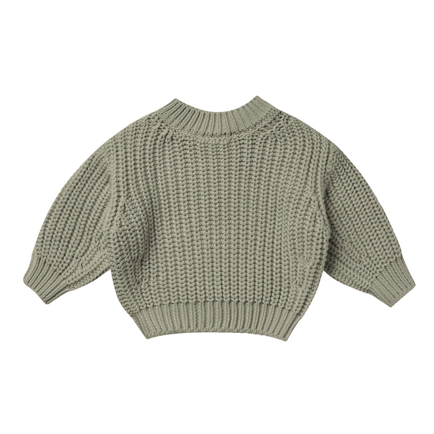 Quincy Mae Chunky Knit Sweater - Basil | The Baby Cubby