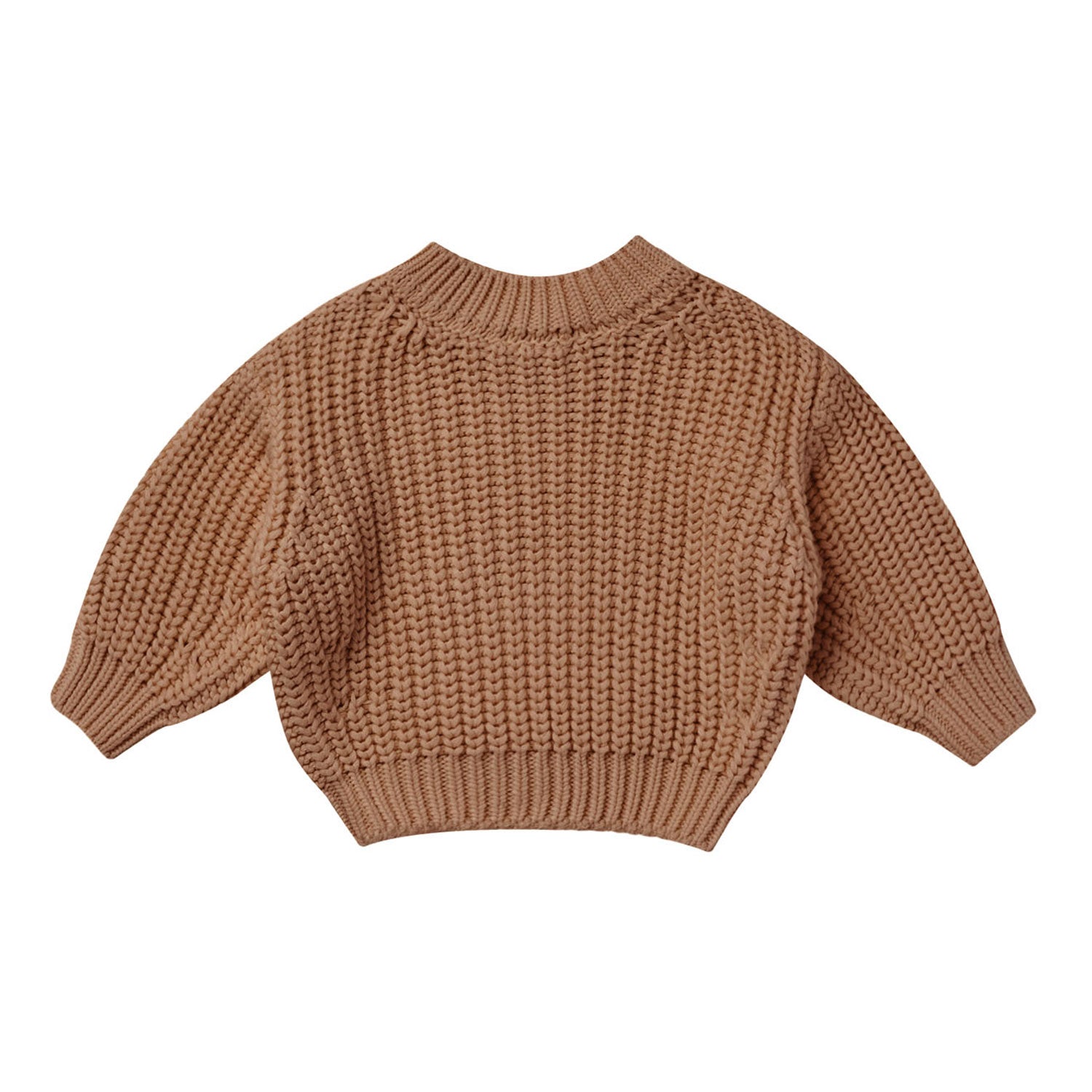 Quincy Mae Chunky Knit Sweater - Cinnamon | The Baby Cubby