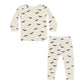 Quincy Mae Bamboo Pajama Set - Bats - Natural