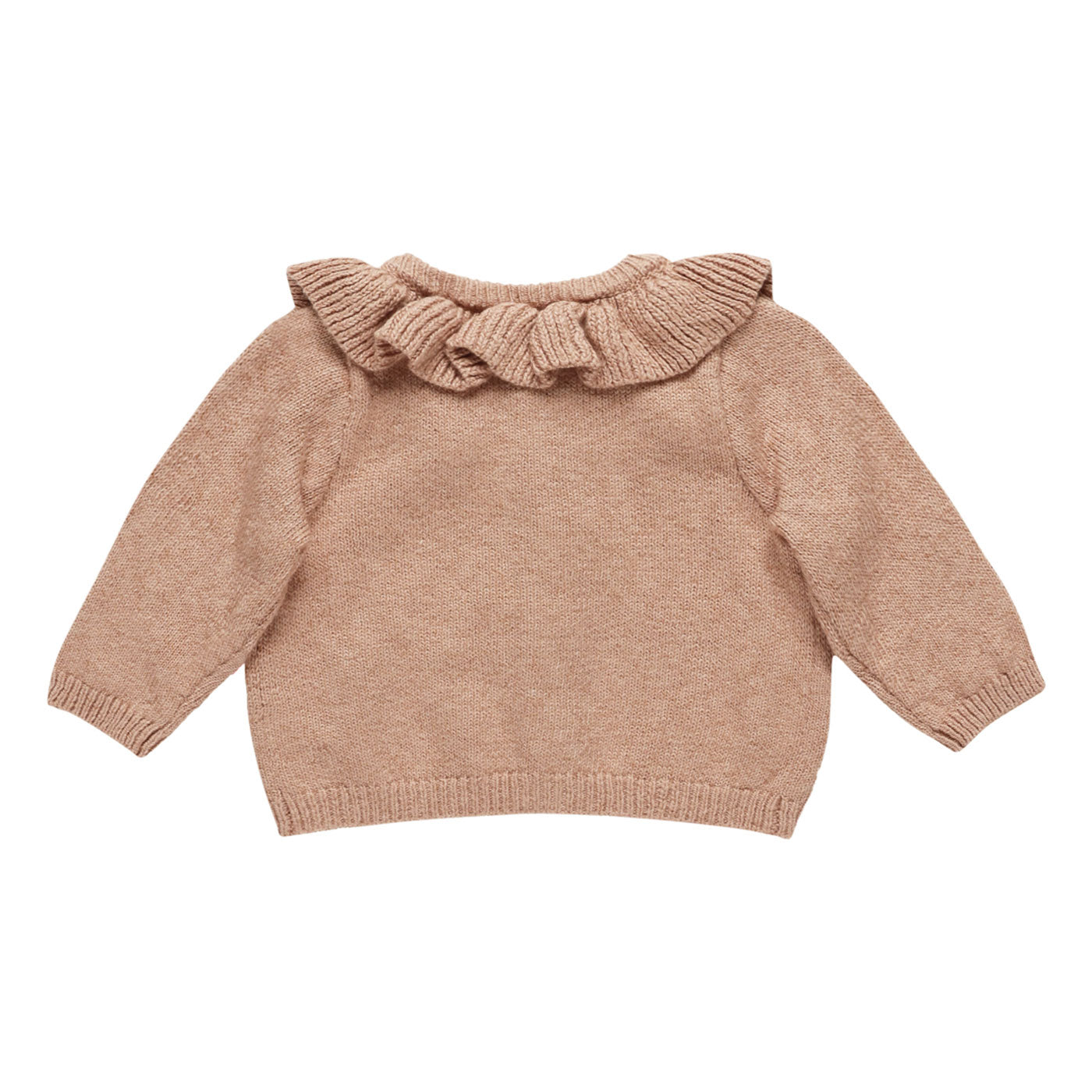 Quincy Mae Ruffle Collar Cardigan - Rose