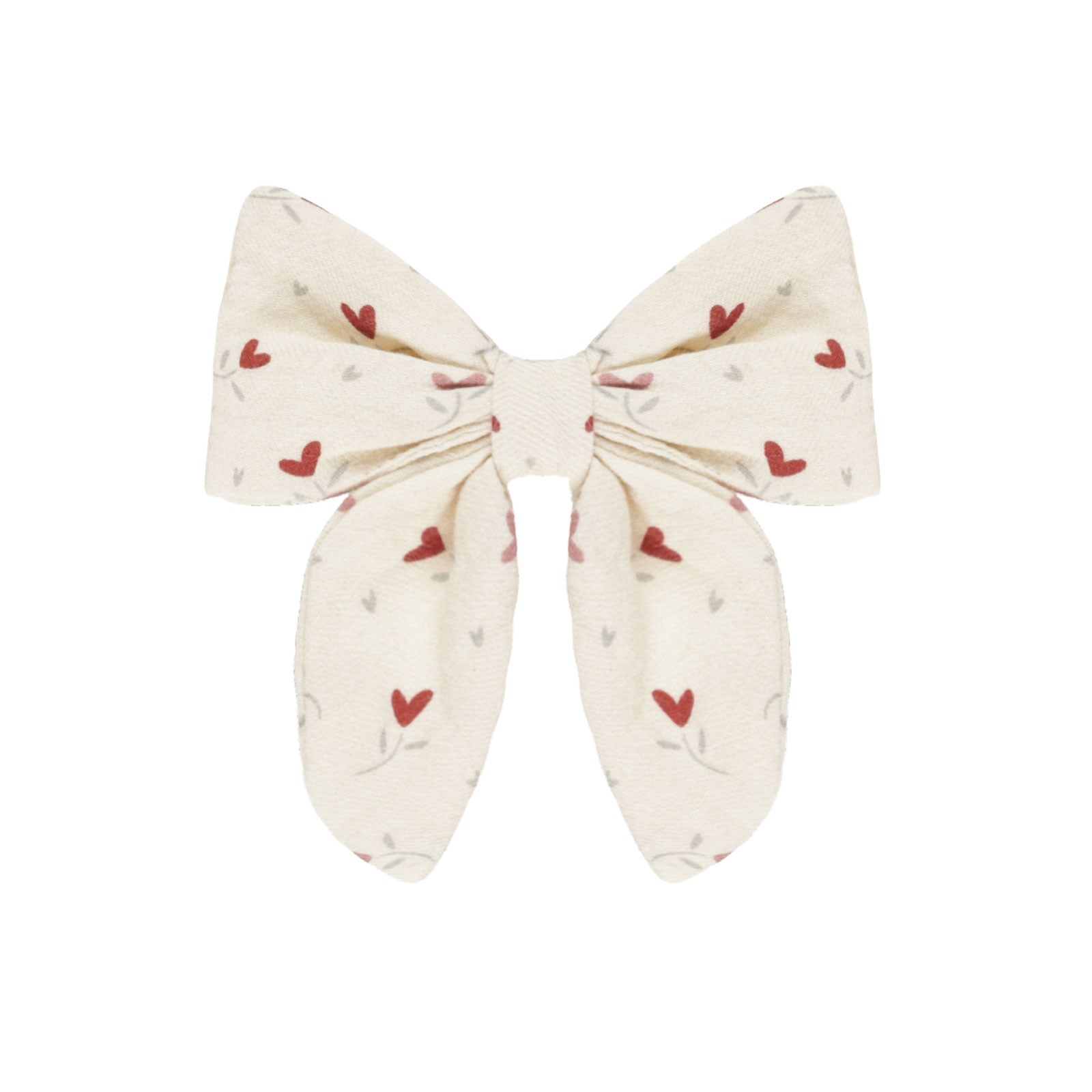 Quincy Mae Bow Clip - Heart Ditsy