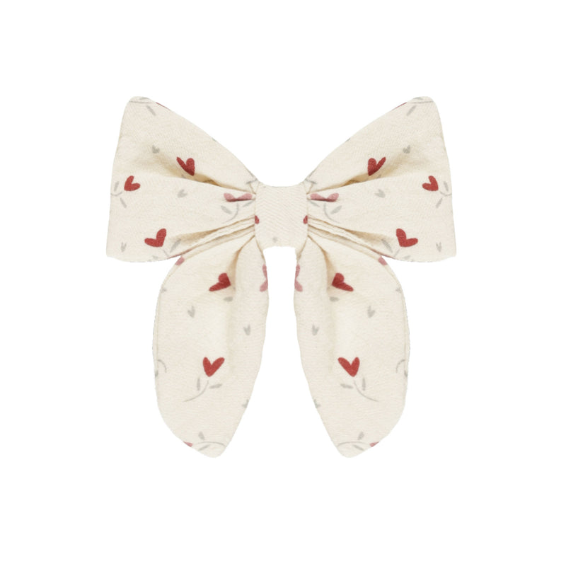 Quincy Mae Bow Clip - Heart Ditsy