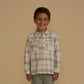 Rylee and Cru Collared Long Sleeve Shirt - Rustic Plaid - Stone