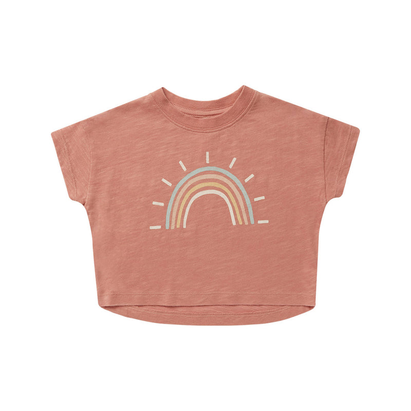 Rylee and Cru Boxy Tee - Rainbow - Lipstick