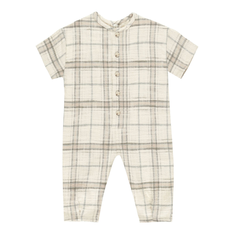 Rylee and Cru Hayes Jumpsuit - Rustic Plaid - Stone