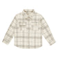 Rylee and Cru Collared Long Sleeve Shirt - Rustic Plaid - Stone