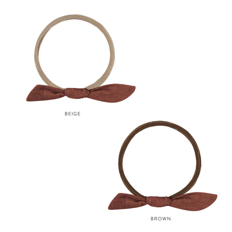 Rylee and Cru Little Knot Headband - Brick - Beige and Brown