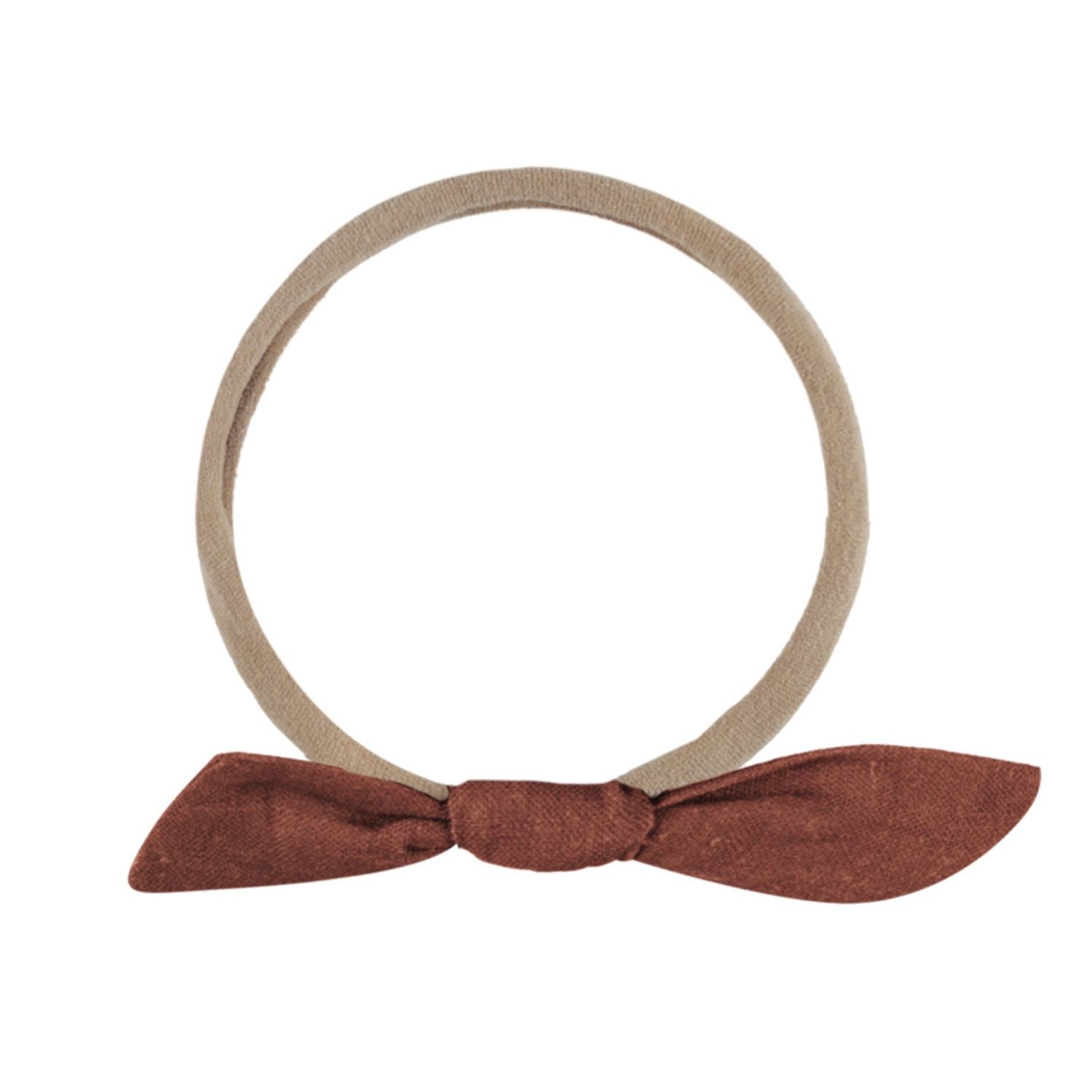 Rylee and Cru Little Knot Headband - Brick - Beige