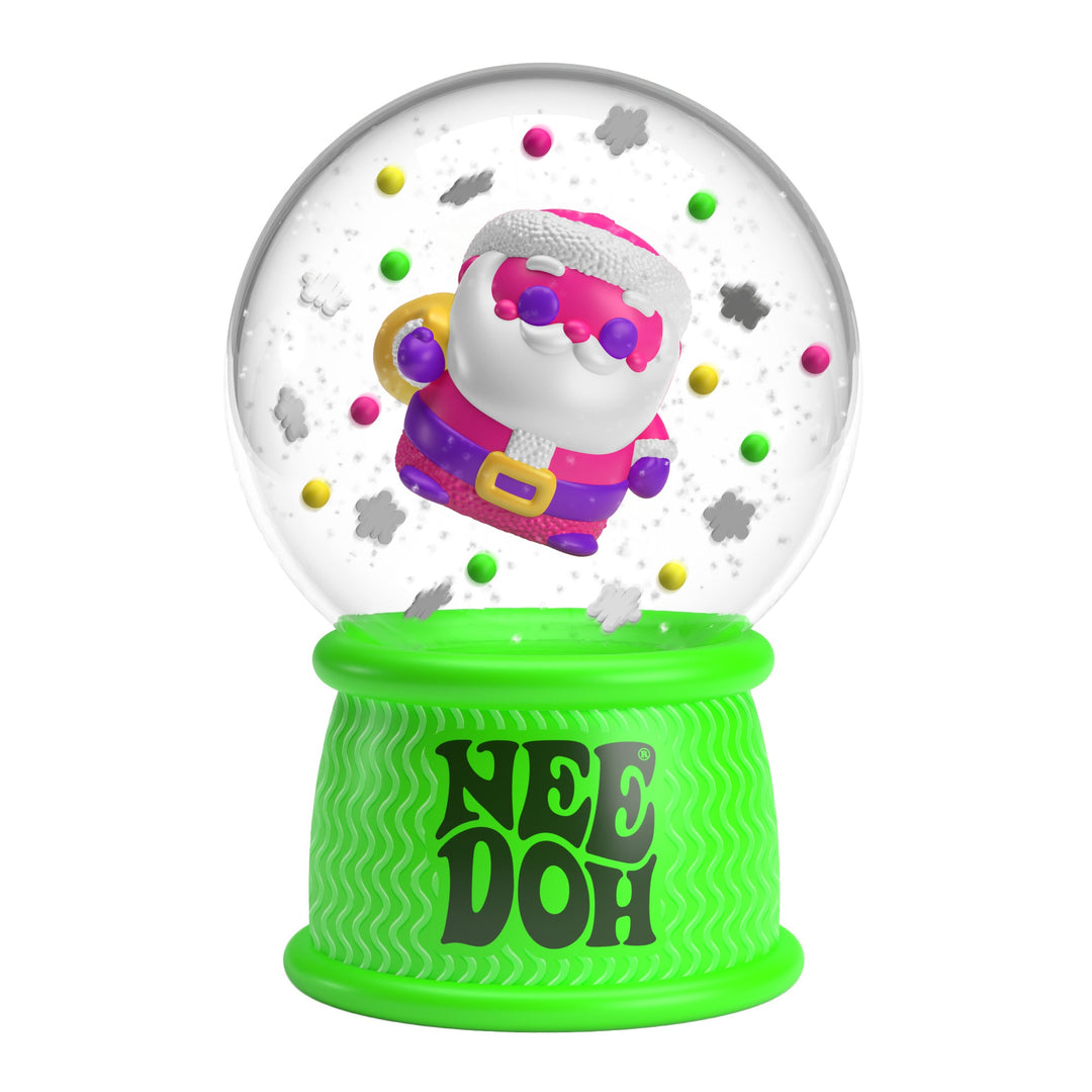 Schylling NeeDoh Squish N' Snow Globe - Santa / Green