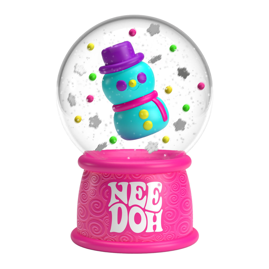 Schylling NeeDoh Squish N' Snow Globe - Snowman / Pink