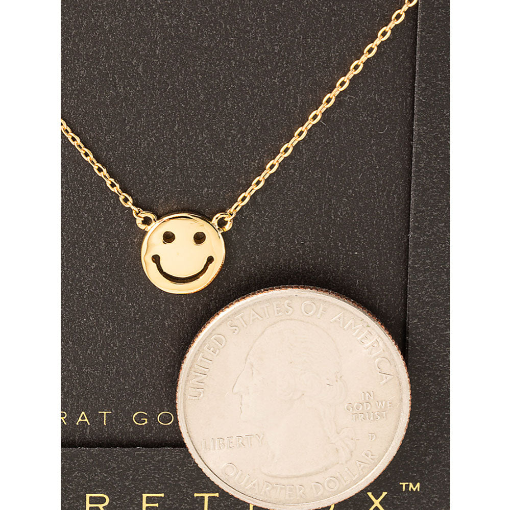 Smiley Face Charm Necklace - SCBX