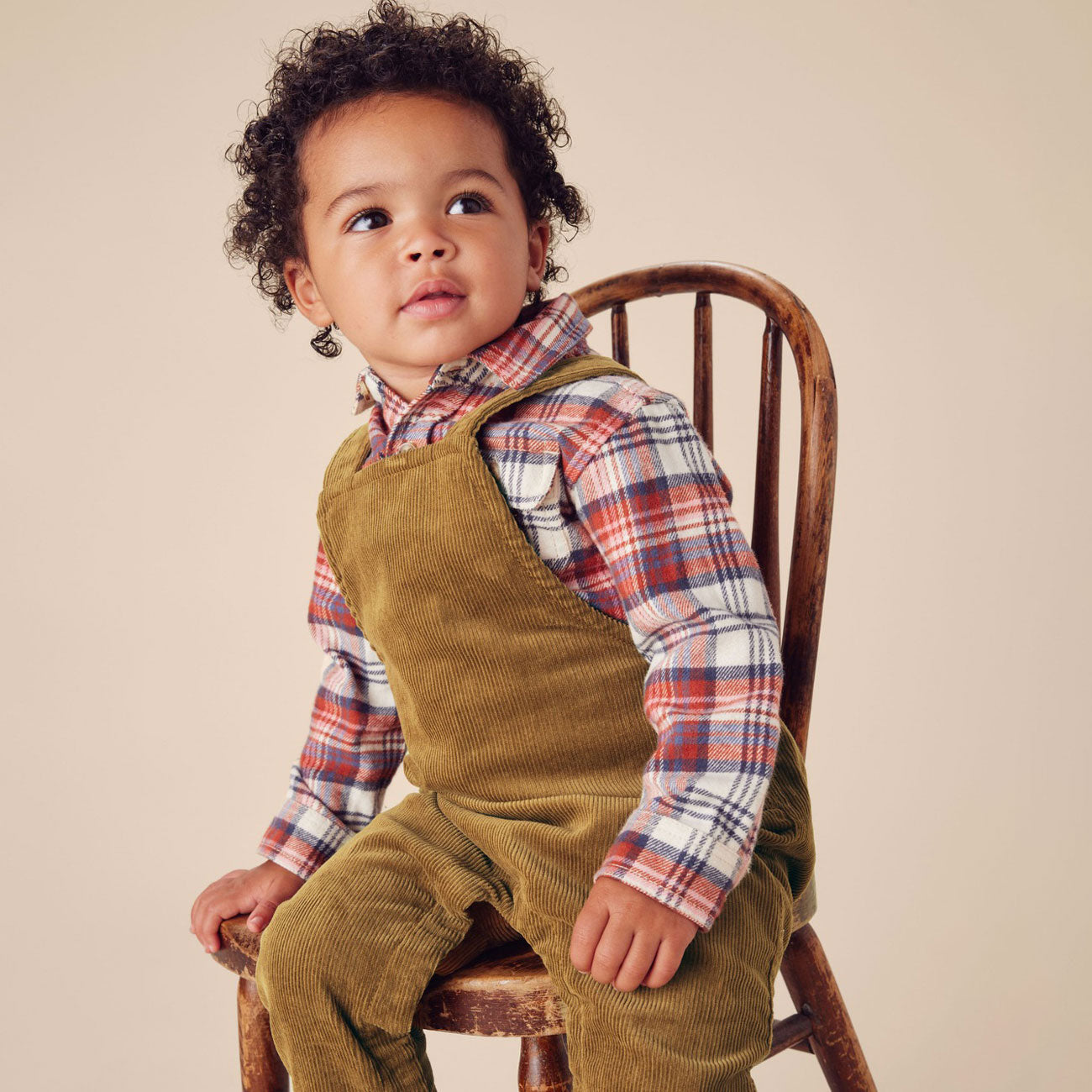 Tea Collection Corduroy Baby Overalls - Raw Umber | The Baby Cubby