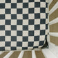 Mebie Baby Muslin Crib Sheet - Charcoal Checkered