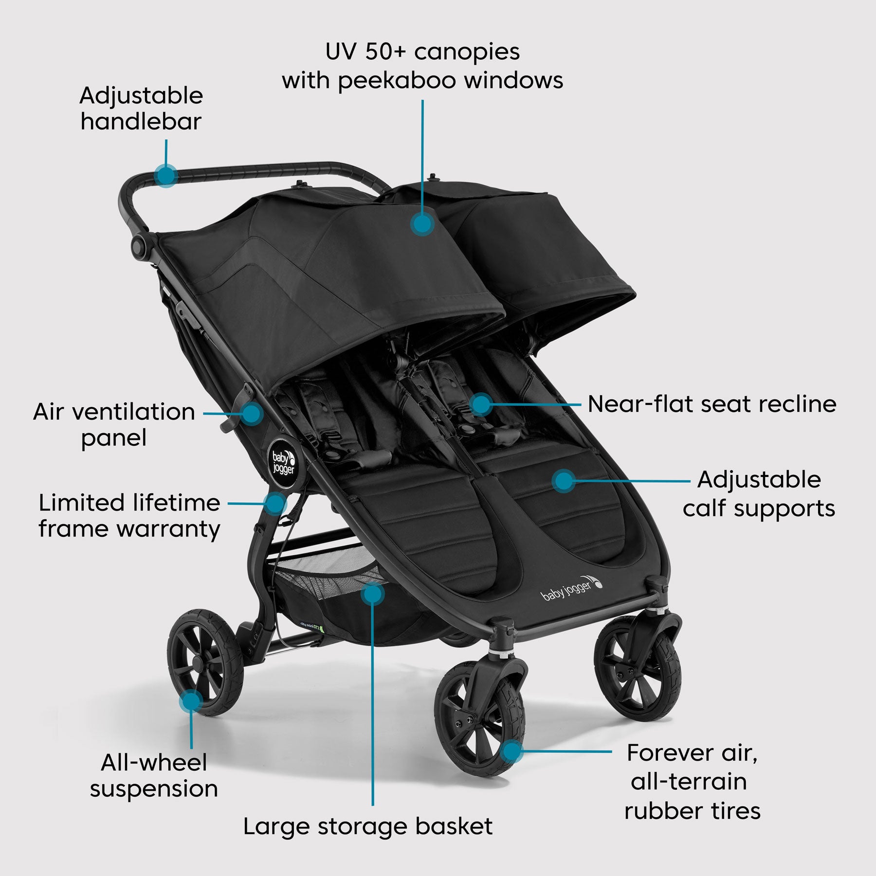 Baby jogger q outlet series double