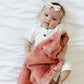 Baby Sleeping with Saranoni Mini Lush Blanket - Clay