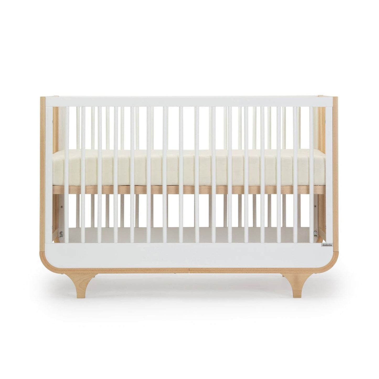 Dadada Jolly 3-in-1 Convertible Crib - White / Natural