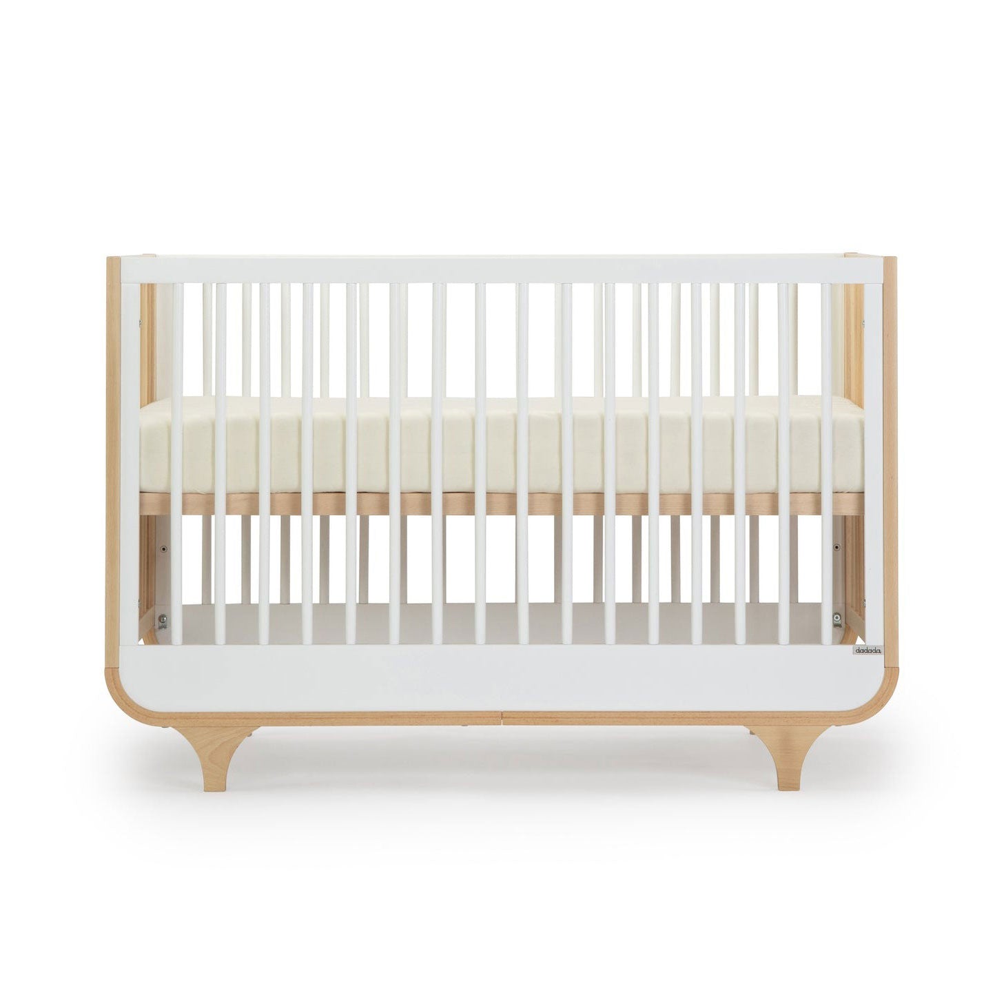 Dadada Jolly 3-in-1 Convertible Crib - White / Natural