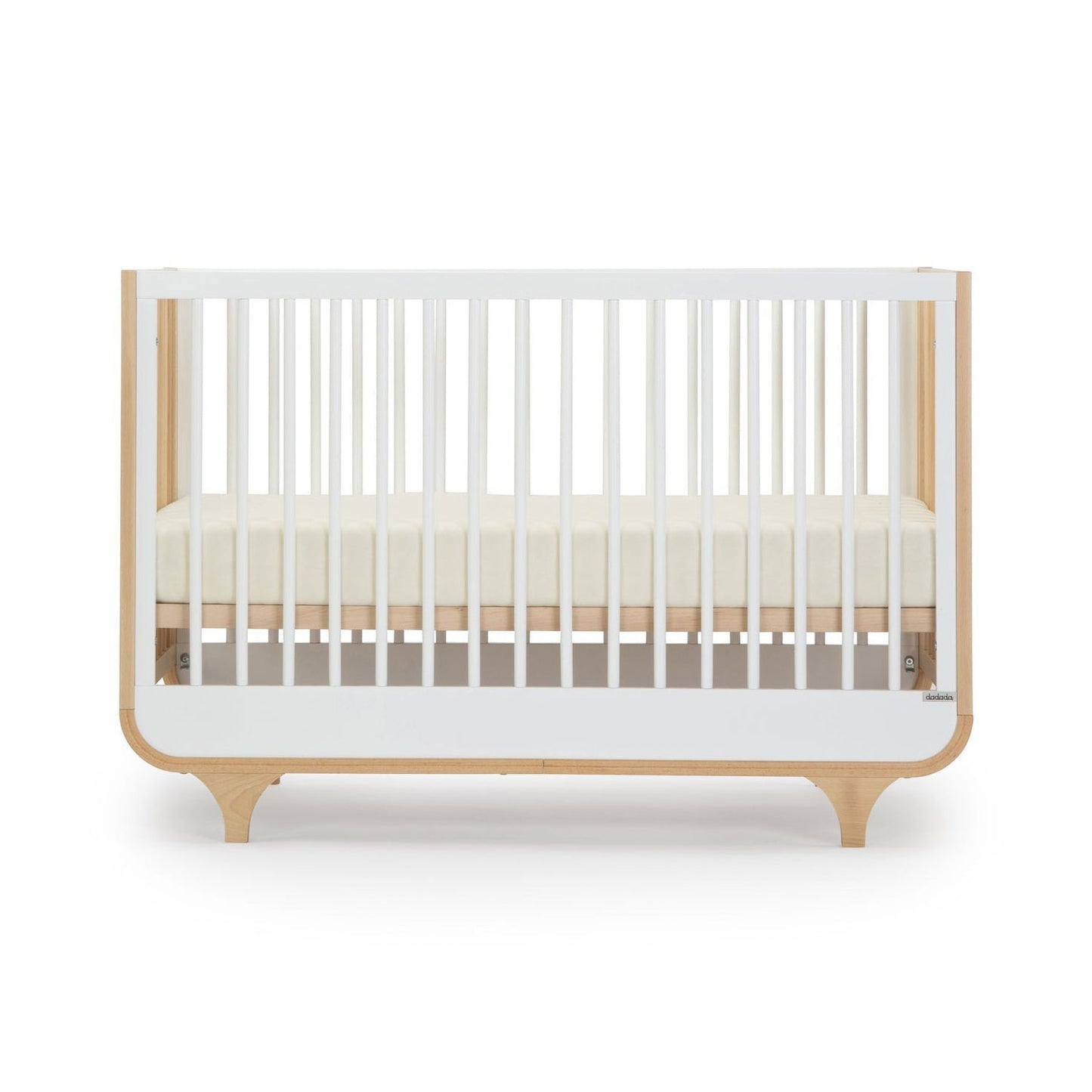 Dadada Jolly 3-in-1 Convertible Crib - White / Natural