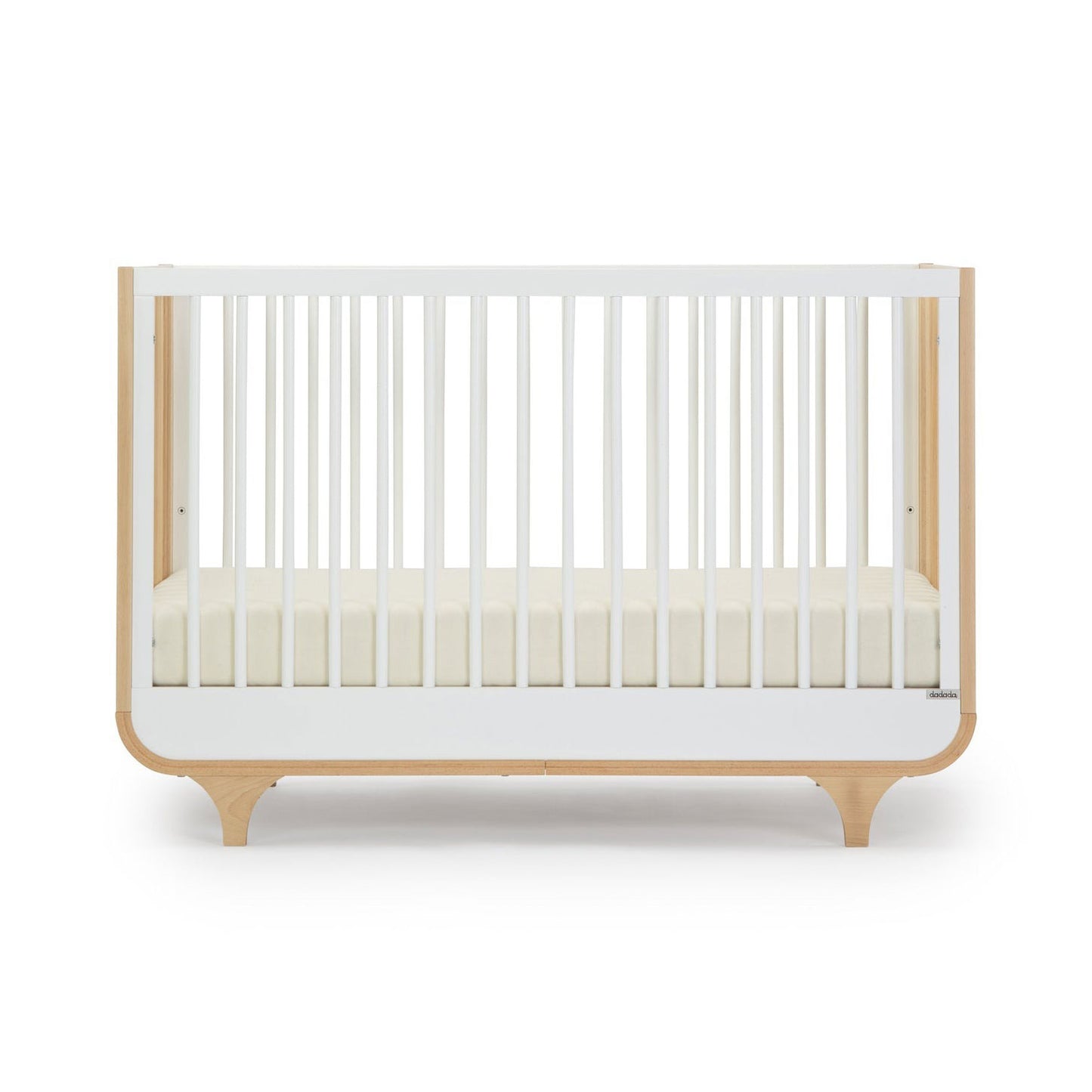 Dadada Jolly 3-in-1 Convertible Crib - White / Natural