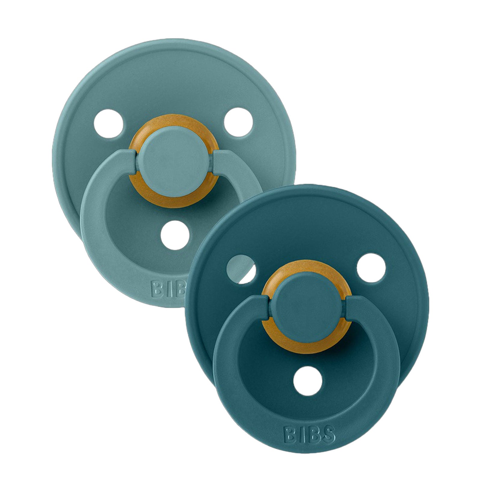 BIBS Colour 2-Pack Pacifier Set - Island Sea / Forest Lake