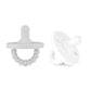 Ryan and Rose Round Cutie PAT Pacifier 2 Pack - Grey / White - Stage 1