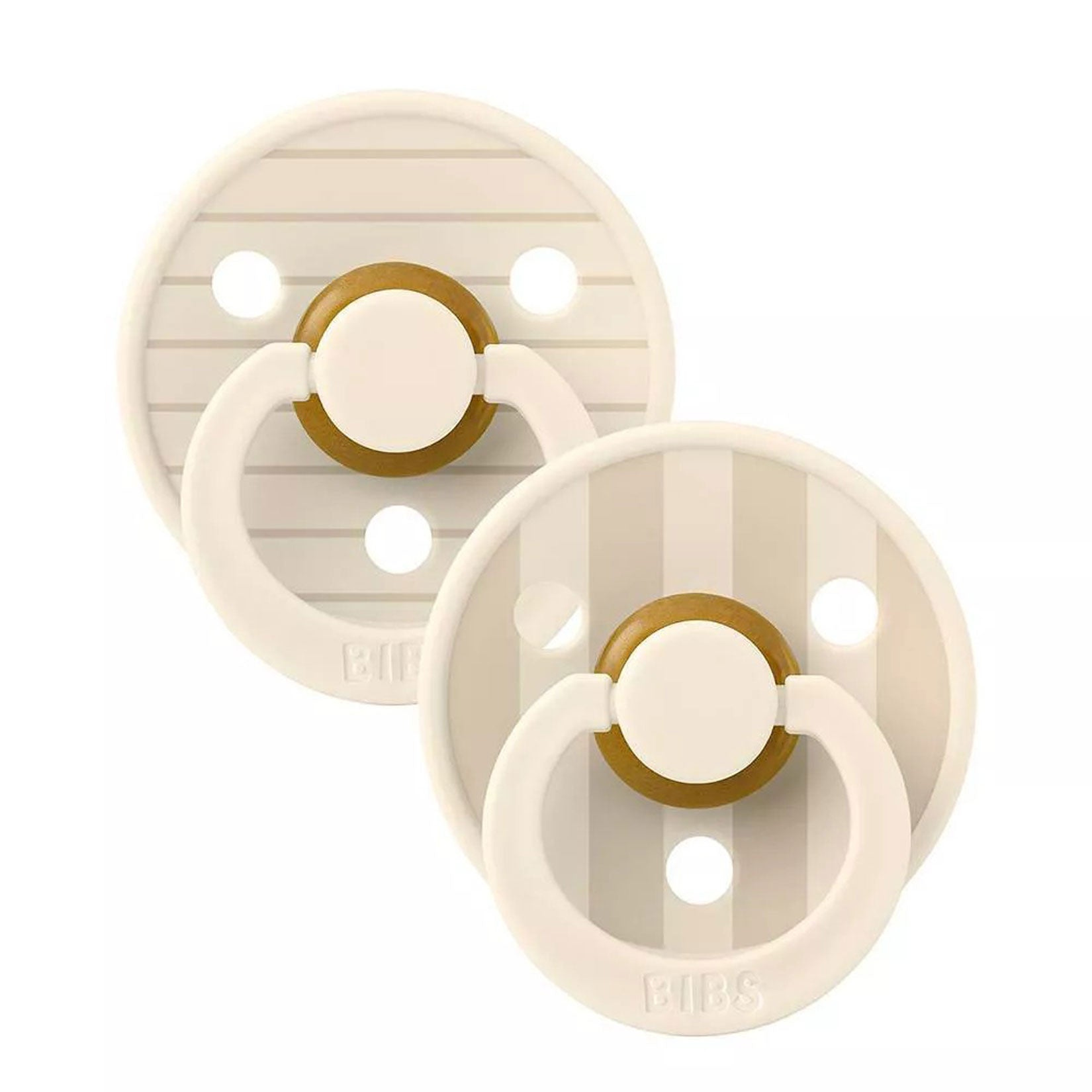 BIBS Studio Colour 2-Pack Pacifier Set - Pin - Ivory Vanilla Mix