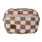 Mebie Baby Mini Fanny Pack - Rust Wavy Checkered